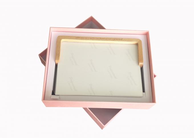 Imballaggio di carta rosa della struttura della foto di copertura del cartone dei contenitori di regalo del pacchetto del Lat dell'album