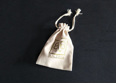 Porcellana Sacchetto riciclabile bianco del regalo delle borse di cordone del velluto del regalo dei gioielli di Earings fabbrica