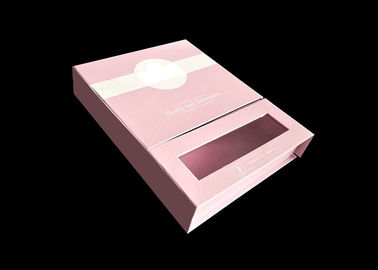 Porcellana Scatola di carta magnetica rosa del regalo della chiusura con due strati intermedi e una chiara finestra fabbrica