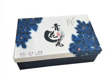 Porcellana Imballaggio variopinto stampato di stile cinese del regalo dell&#039;insieme di tè delle scatole basse e del coperchio fabbrica