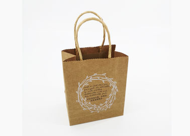 Porcellana I sacchetti della spesa della carta del mestiere di Brown hanno stampato la superficie opaca della laminazione per l&#039;imballaggio dei gioielli fabbrica