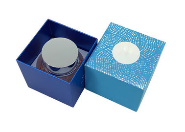 Porcellana Il rivestimento UV d&#039;imballaggio del contenitore del barattolo della crema di cura di pelle della scatola bassa e del coperchio blu 50ml sorge fabbrica