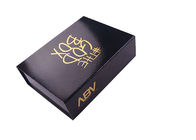 Contenitori di regalo pieganti del cartone di rettangolo con Photoresist nero ed il logo caldo dell'oro fornitore
