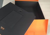 Superiore arancione del contenitore a forma di di libro del cartone stampato con la divisione nera fornitore
