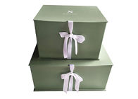 Contenitore di regalo di carta pieghevole verde chiaro accatastabile per i presente d'imballaggio dei vestiti fornitore