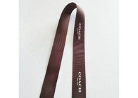 Rotolo di seta solido del nastro del raso di logo di stampa di Brown per il regalo che decora il taglio di calore fornitore