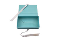 Nastro decorativo di carta blu-chiaro delle scatole di stoccaggio del cartone di Teal ambientale fornitore