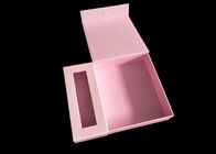 Scatola di carta magnetica rosa del regalo della chiusura con due strati intermedi e una chiara finestra fornitore