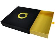 Logo impresso oro scorrevole della stagnola dei contenitori di regalo del cassetto della carta nera per abbigliamento fornitore