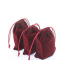 Logo rosso personale della stagnola del sacchetto del cordone del velluto per Jewelly Packaing fornitore