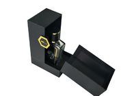 2 lati aprono le scatole strutturate nere di spostamento di regalo del profumo su misura con l'inserzione di EVA fornitore