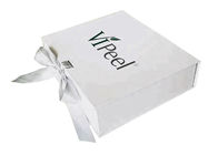 Stampa rettangolare piegante di Panton di forma di regalo del cartone del nastro bianco di carta del contenitore fornitore