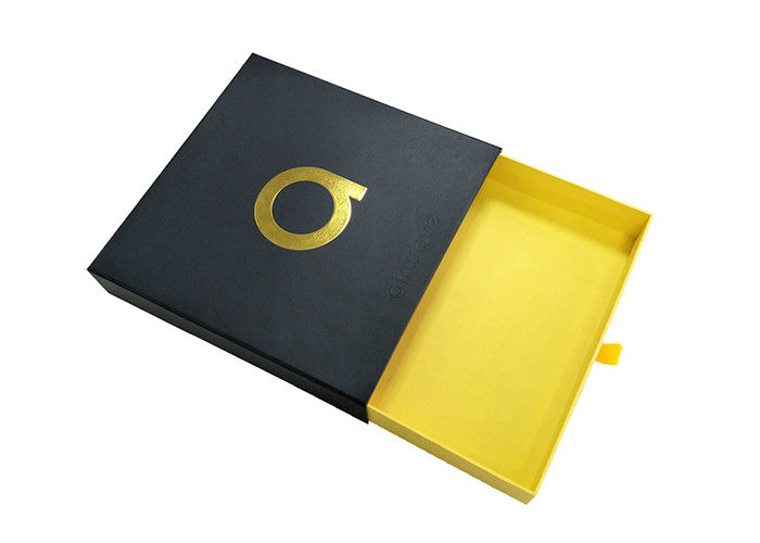 Gioielli che fanno scorrere scatola di carta, progettazione aperta di logo di timbratura di oro delle scatole dello scorrevole fatto a mano fornitore