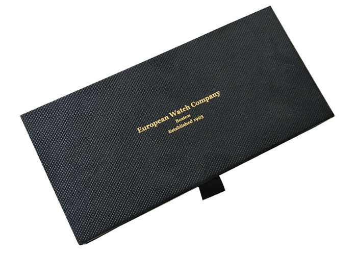 Cassetto di timbratura caldo di logo che fa scorrere scatola di carta pianamente ambientale per il regalo dell'orologio fornitore