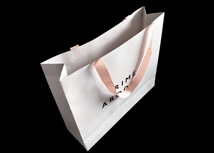 Stampa UV di logo dei sacchetti della spesa del Libro Bianco del mestiere con i sacchi della drogheria della carta della maniglia del nastro fornitore