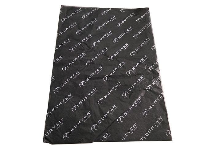 Carta velina in serie nera, carta da imballaggio del fiore conveniente con il logo stampata fornitore