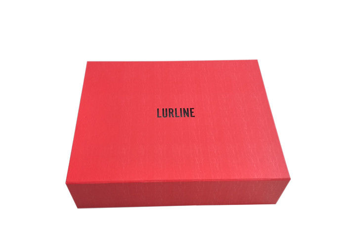 Logo caldo pieghevole magnetico rosso del nero della stagnola dei contenitori di regalo per l'imballaggio dei vestiti fornitore