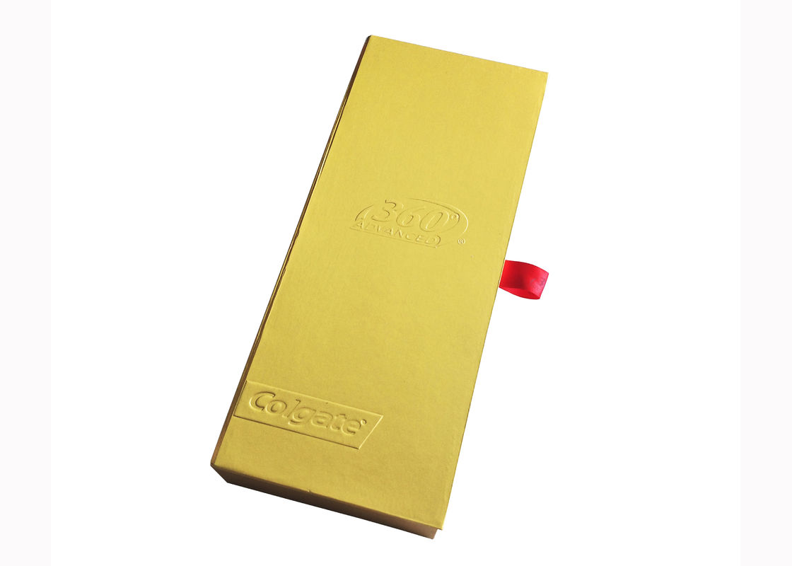 Imballaggio spesso dello spazzolino da denti del cartone della laminazione della carta di regalo dell'oro opaco opaco del contenitore fornitore