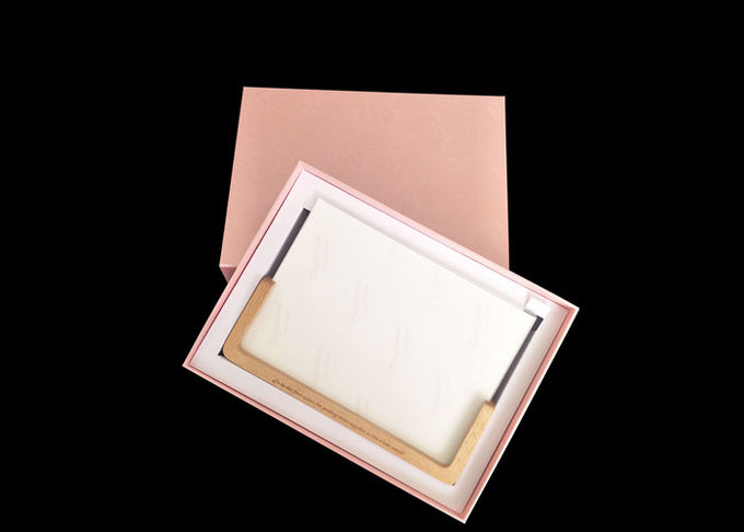 Coperchio rosa elegante e scatole basse, contenitori di regalo su misura del cartone di dimensione per l'album