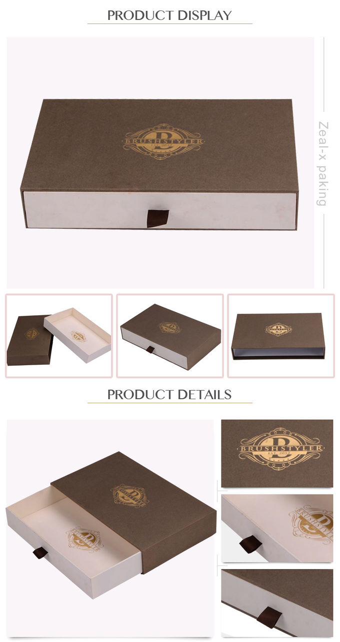 Tipo scorrevole amichevole eco- abito ISO9001 del cassetto della scatola di carta diplomato