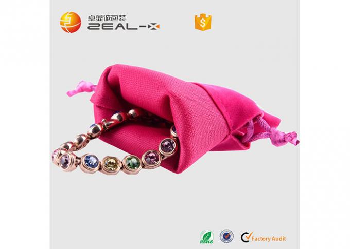 Protezione d'imballaggio dei gioielli delle borse di cordone del velluto della collana delicata popolare