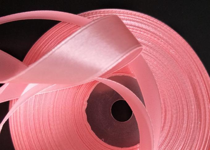 Materiale riciclabile di superficie regolare di colore del Grosgrain alla rinfusa rosa sottile del nastro