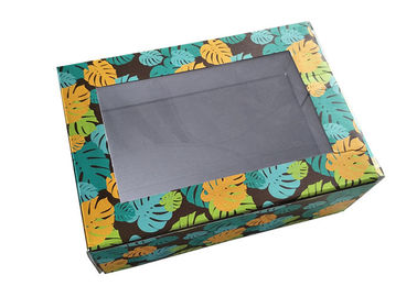Porcellana Contenitore di regalo trasparente della carta della finestra nella stampa del modello decorativo fabbrica