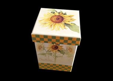 Porcellana I fiori operati hanno stampato il contenitore di regalo con la cima riciclabile a prova d&#039;umidità del cappuccio del coperchio fabbrica