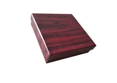 Porcellana Coperchio di legno rosso-cupo di colore e scatole basse con il cartone interno 1200gsm della superficie del velluto fabbrica