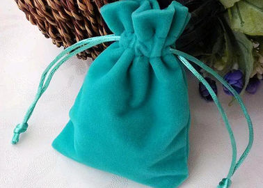 Porcellana Il regalo attraente del velluto di Teal insacca la consegna rapida su ordinazione di dimensione e di colore fabbrica