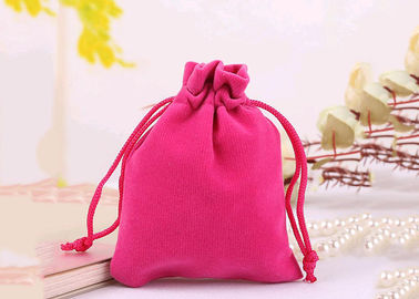 Porcellana Piccolo del velluto di stile durevole di cordone delle borse del cotone della falda rosa delicatamente colorato fabbrica