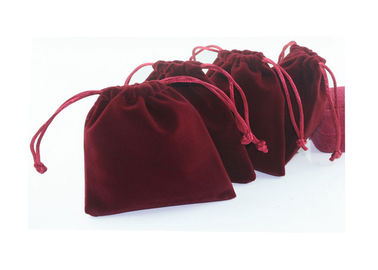 Logo rosso personale della stagnola del sacchetto del cordone del velluto per Jewelly Packaing